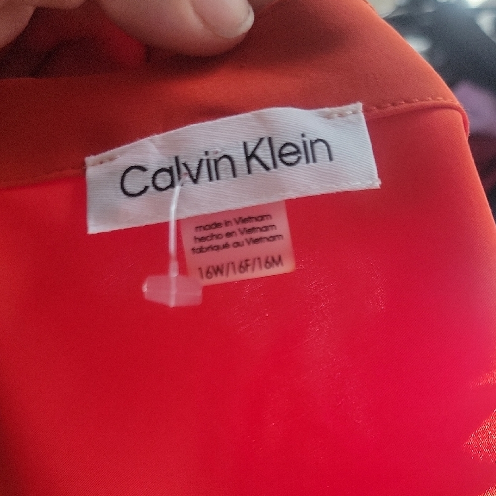 Calvin Klein
Women's Drawstring-Shoulder Tiered Maxi Dress ORANGE/RED - Picture 3 of 7